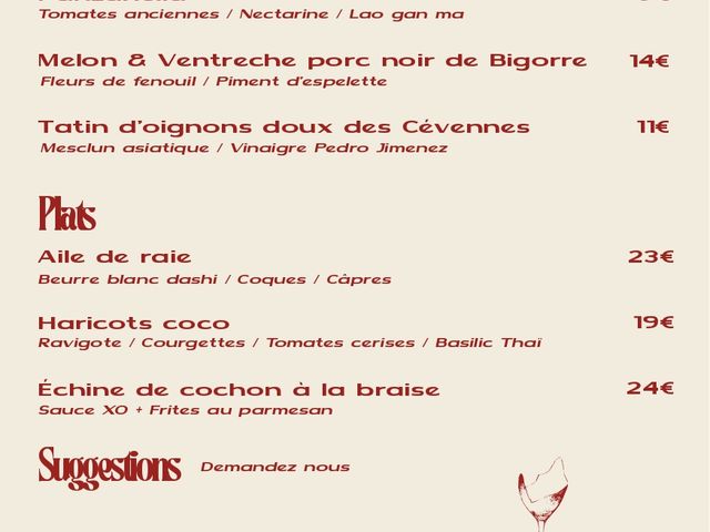 Le Grand Rouge MENU
